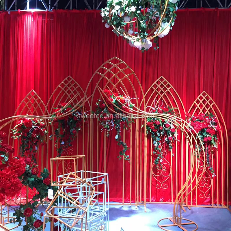 Wholesale wedding stage decoration wedding metal backdrop arch for sale