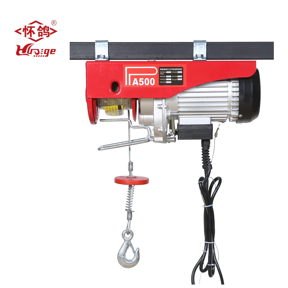 Mini Electric Construction Crane 220v CE Certified Hoist Winch 1000kg