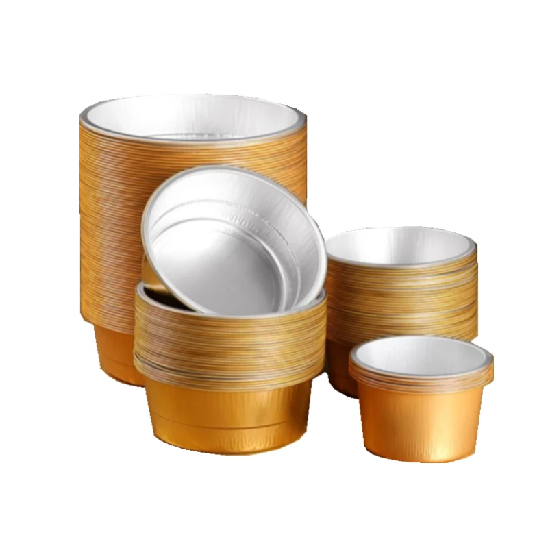 BGI custom size 900ml square gold sealing disposable food container baking aluminum foil take out food tray with cover