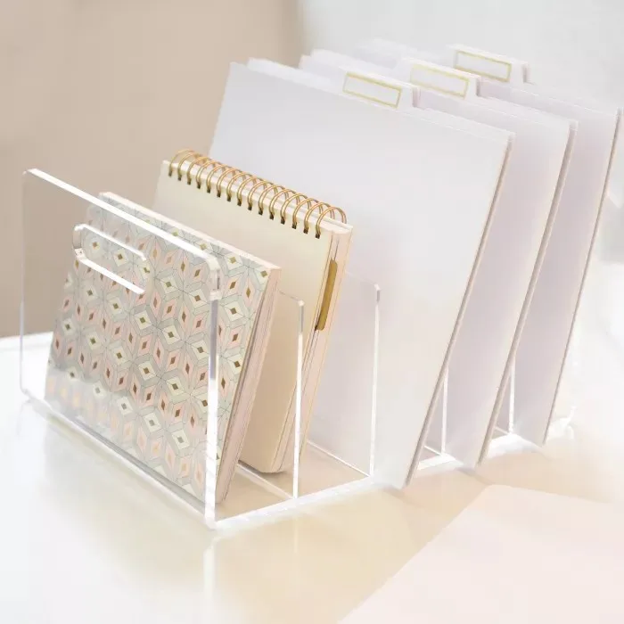 Acrylic Collator Office file shelf magazine holder