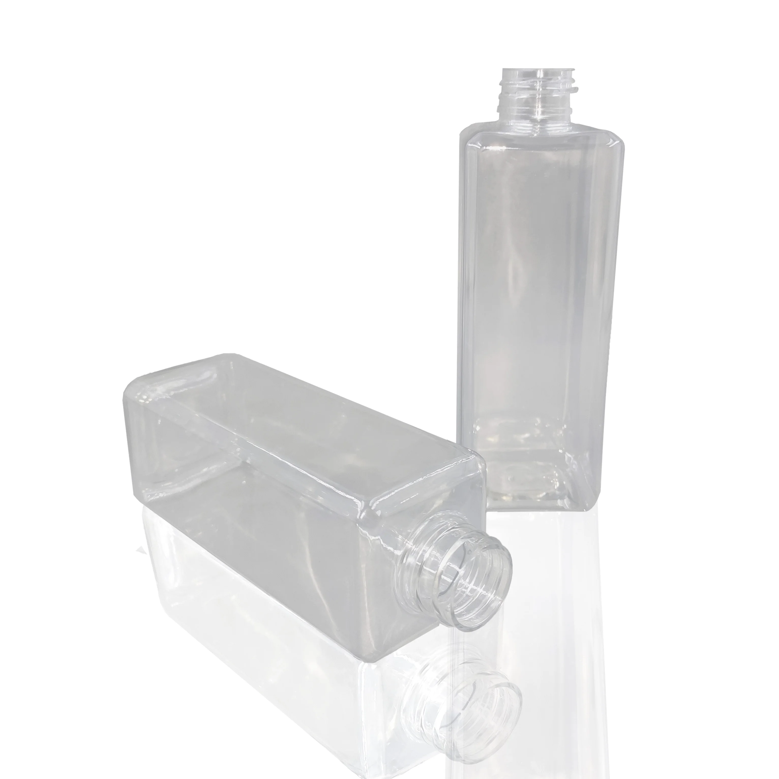 custom Cosmetics Plastic  Bottle 500ml empty liquid spray lotion shampoo bottles wholesale square pet bottle  suppliers
