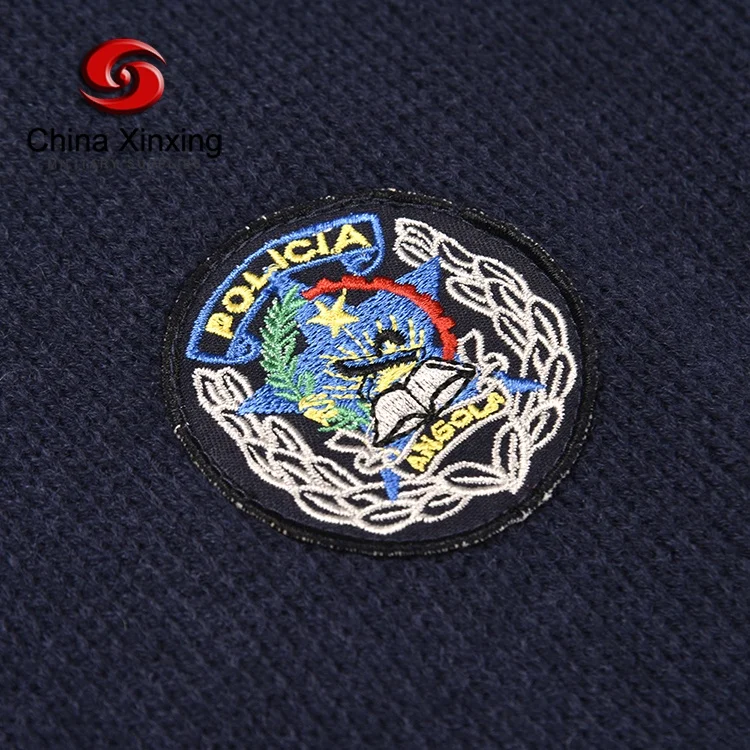 Синяя Ангорская полиция Xinxing, свитер с V-образным вырезом, военный шерстяной акриловый пуловер, свитер