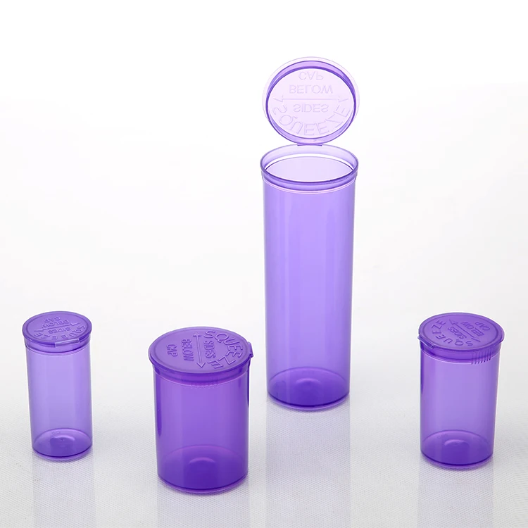 13dr Rx Packaging Storage Pop Top Hinged Lid Vials Container With Snap Cap