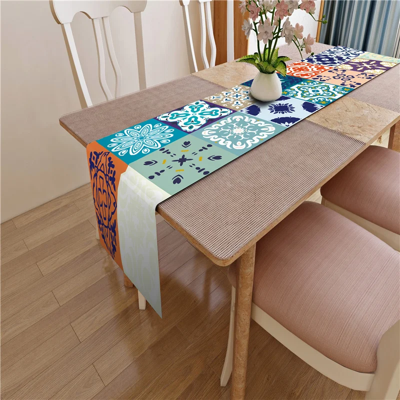 Amazon Hot Selling Banquet Table runner 3D Design High Quality Dustproof overlay dinning table cloth for Home Events