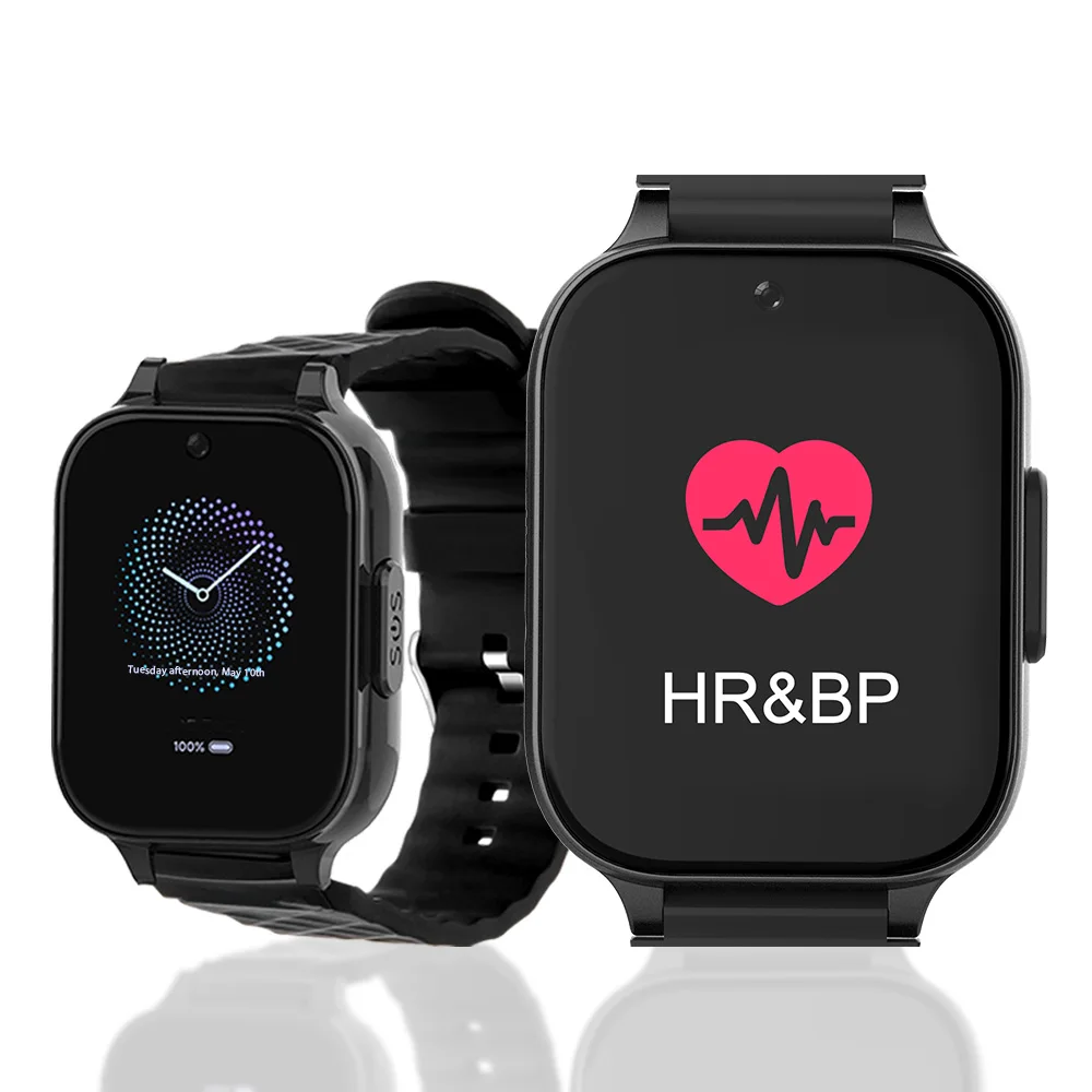 V52 SOS Call Alarm Clock GPS Tracker Geo-fence  Pedometer Elderly Smartwatch 4G History Tracking Elder Smart Watch