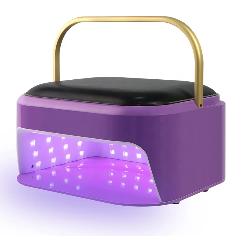 China Wholesale Nail Dryer Rechargeable 218w Black Uv Led Lamp Portable Hand Pillow Professional Electric Gel Nail Light