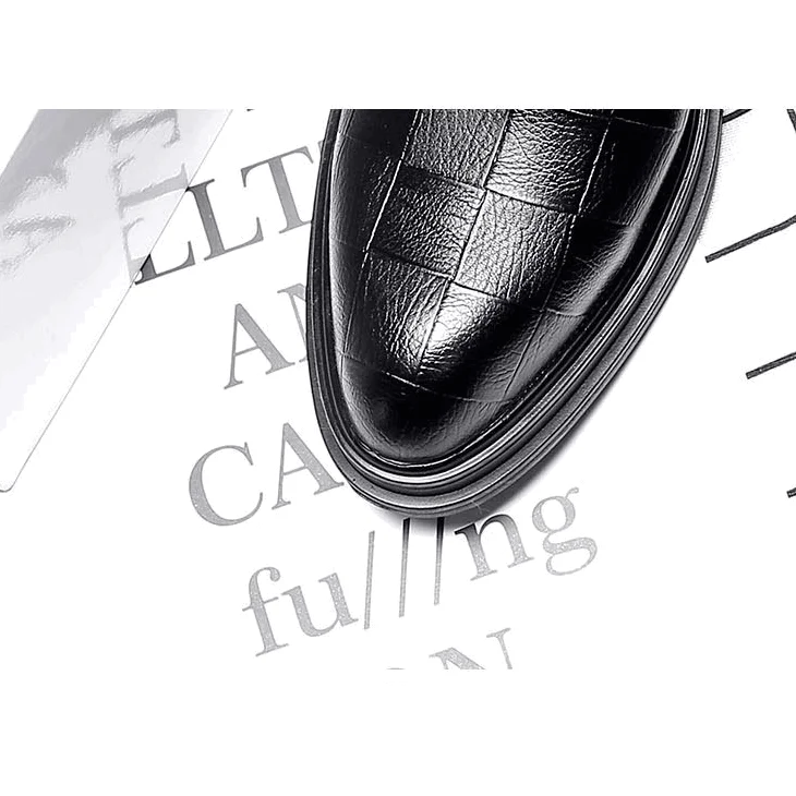 Men Formal Dress Shoes PU Leather Shoes Flats rubber Shoes