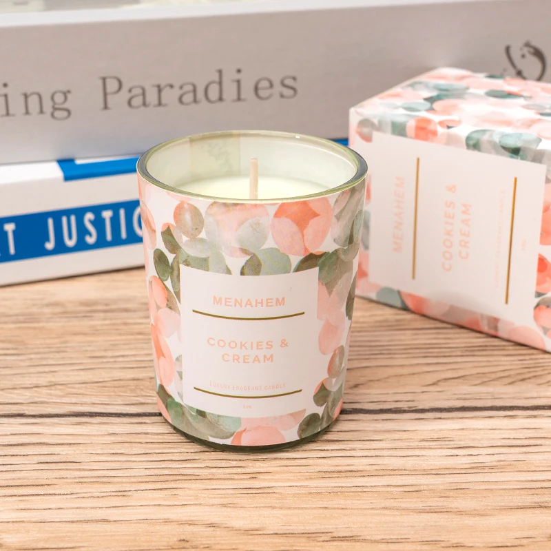 Customized Glass Candle Jar Crystal Reed Diffuser Natural Essential Oil Soy Wax Art Aromatherapy Candles