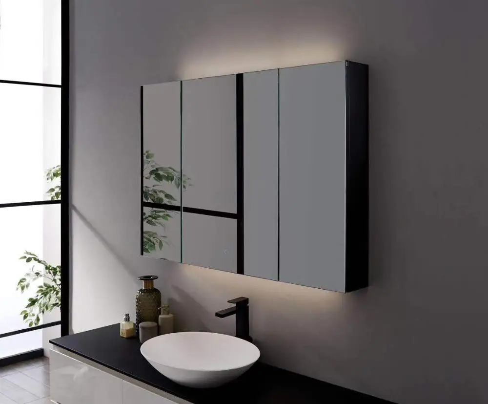 
Bathroom Mirror Cabinet Medicine Cabinet With Shaver Socket Anti Fog 