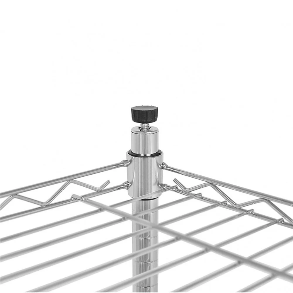 5-Layer Wire Shelving Rack Metal Shelf Adjustable Unit Garage Chrome