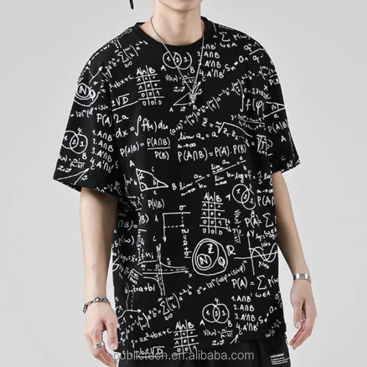 Summer Wholesale Custom Designer Short Sleeve Streetwear Drop Shoulder Cotton All Over Print T-Shirt