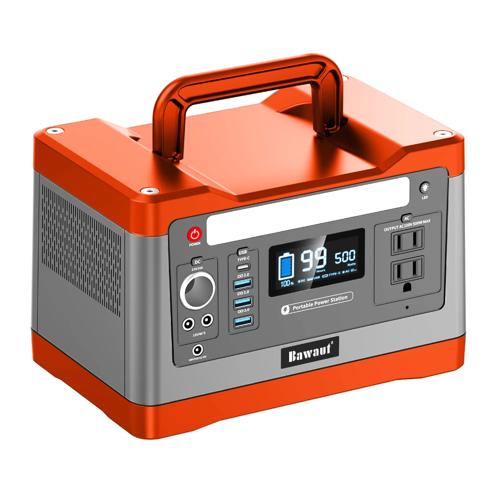 Электростанция 500 Вт солнечная для наружного кемпинга аварийная lifepo4 батарея портативная