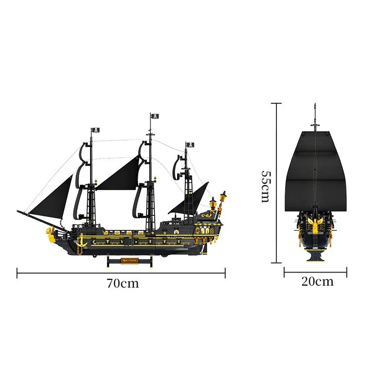 Форанж FC6010 MOC креативная модель пиратского корабля лодка кубики сборка игрушек для мальчиков подарок на день рождения 2076 шт. наборы строительных блоков