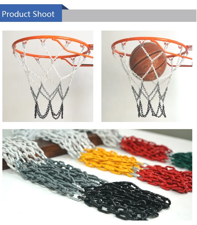 BOHU 2.8mm chain SPURS white grey black Alloy Steel professional basketball Net Chain outdoor