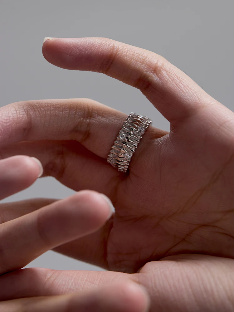 Matte Finish 18K Gold  Natura Diamond Accented Couple Rings  A Symbol of Eternal Love