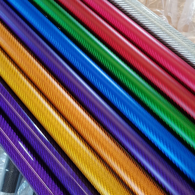 3k Carbon Fiber 100% Pure Carbon Twill Plain Matte Glossy 3K  1200mm 1000mm  Fiber Carbon Tube Customized Length