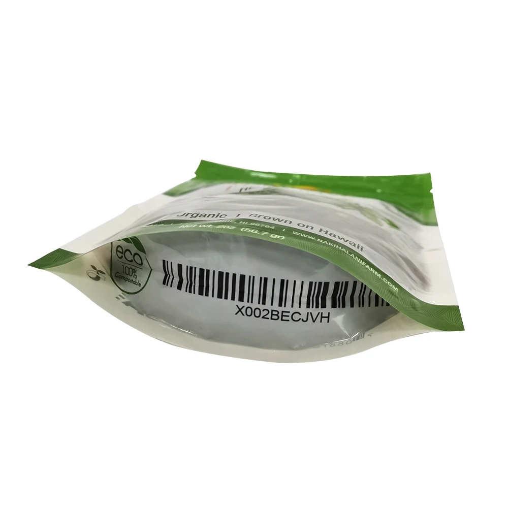 
Barrier Cellophane Biodegradable Standing Package Tea Leaves Flexible Printed Pouch 