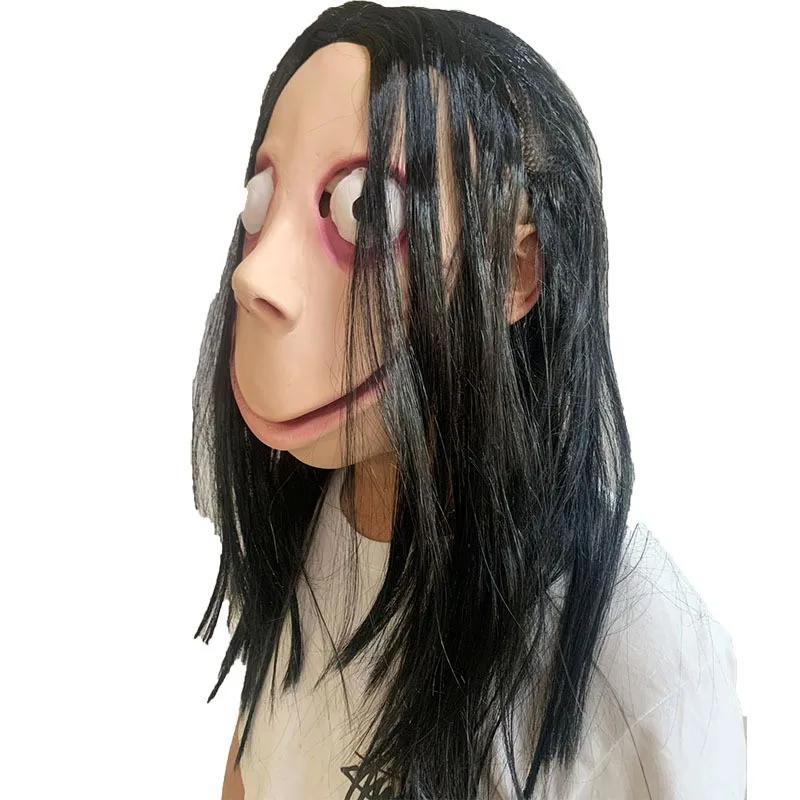 NEW Scary Creepy Children Kids Halloween Face Mask Masquerade Cosplay Party Props Horror Baby MOMO Ghost Doll Halloween Mask