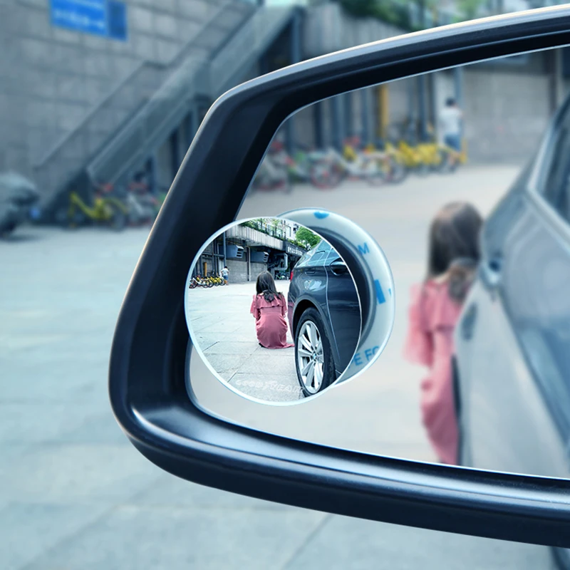 CARSUN Car Clear Round Blind Spot Mirror HD Glass Wide Angle Car Exterior Accessories Mirror For Motorcycle Blind Spot Mirror