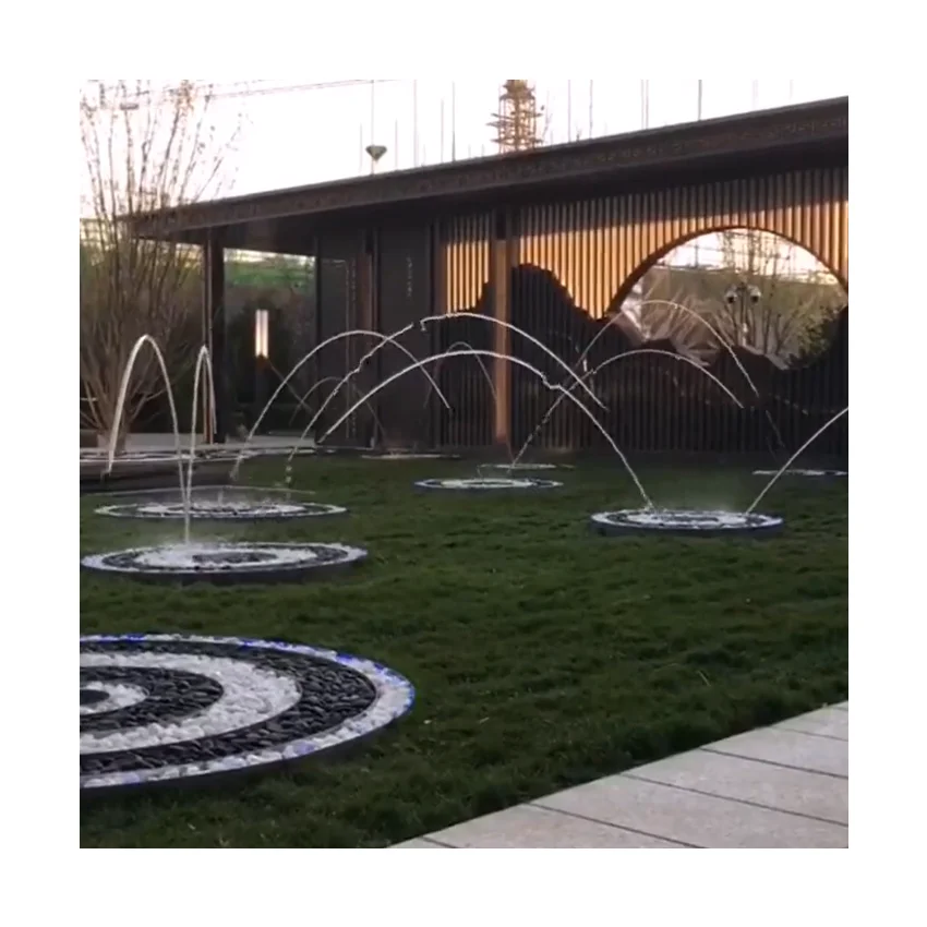 Stainless Steel Leaping jumping jet fountain fountain with DMX Control jumping water jet