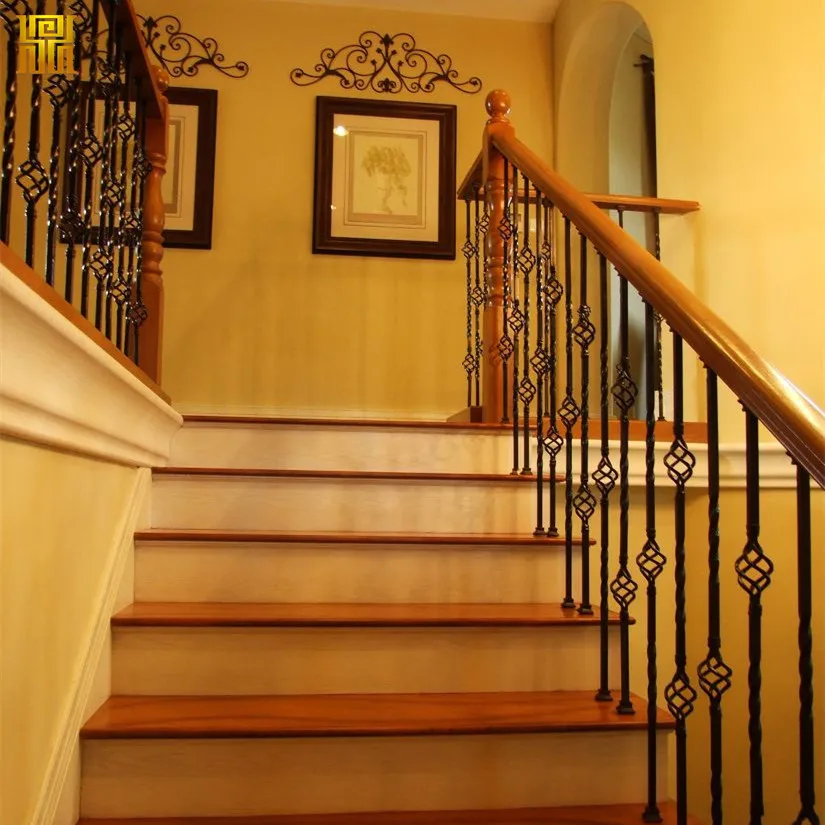 Iron Stair Railing Parts Wrought Baluster Stain Black