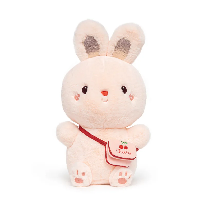 Custom cute soft stuffed bowknot  dressed in lace  rabbit plush toy gift for girl