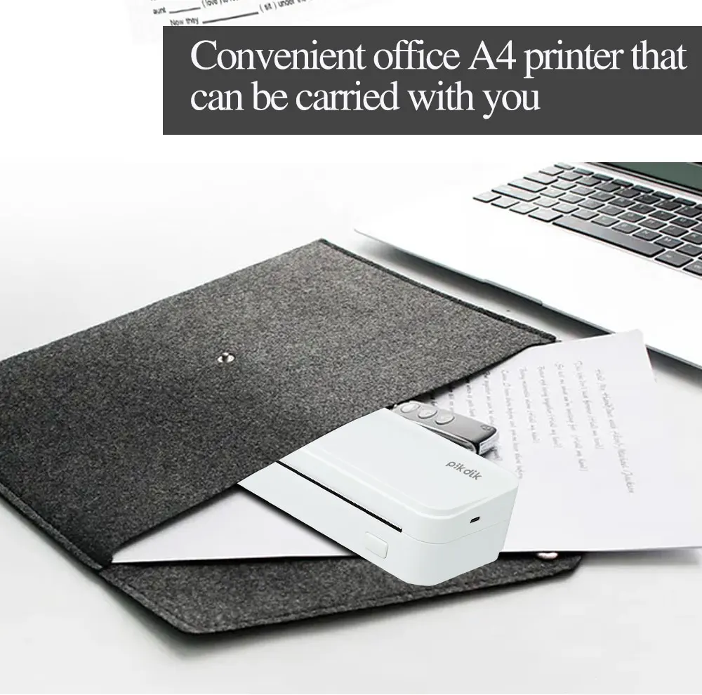 PikDik портативный беспроводной термопринтер A4 без чернил Bluetooth принтер в деловую поездку