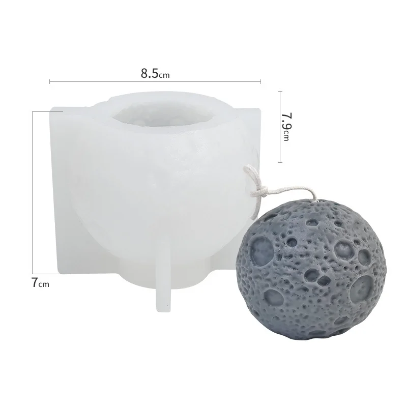 3D Earth Fragrance Candle Silicone Mold Plaster Mold Handmade Soap Expanding Incense Stone DIY 3D Earth Silicone Moulds