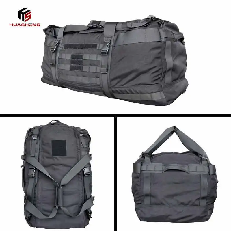 Custom 106L Large Capacity Outdoor Hiking Camping Travel Bag Adjustable Strap Shoulder Handbag 3 in 1 Backpack