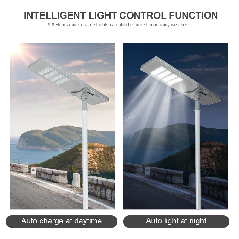 Wholesale Outdoor Ip65 Waterproof Aluminum 50w 100w 150w 200w 250w 300w Integrated All In One Solar Led Street Lamp