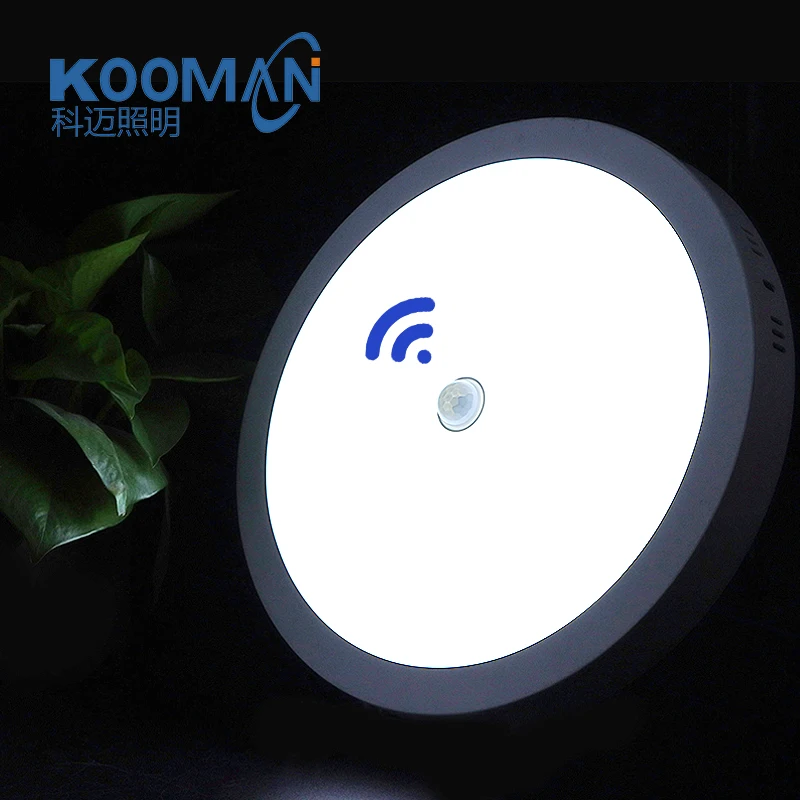6W 12W 18W 24W Round Panel Light Indoor Smart Home Motion Led Sensor Cabinet Lights Automatic Motion Sensor LED Ceiling Light