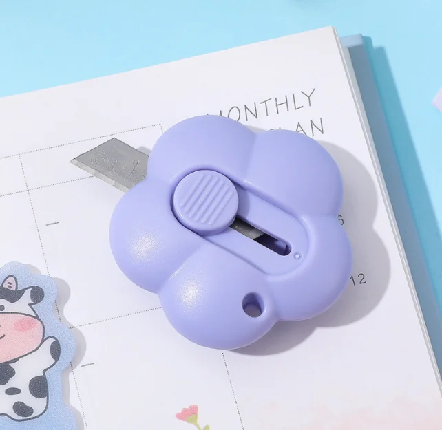 Creative flower utility knife portable express open box mini knife