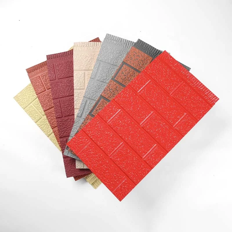 Modern Design Faux Embossed Metal Wall Panels Rustproof Outdoor Shandong PU Sandwich Insulation for Villa Carved Siding