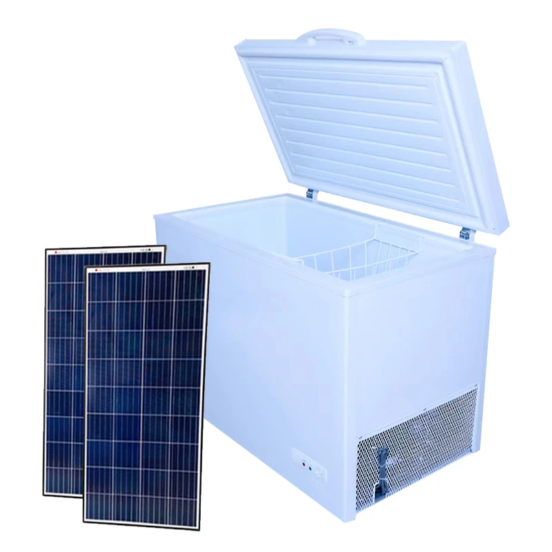 100L 200LSingle door12v Dc глубокая морозильная камера работает с солнечной панелью