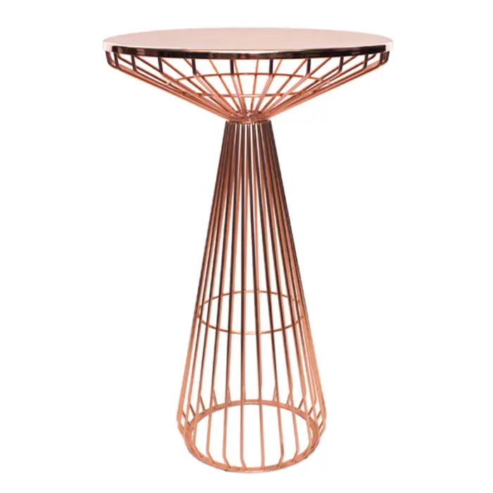 Commercial Event Furniture Metal Wire High Bar Table Cocktail Bar Table Dry Bar