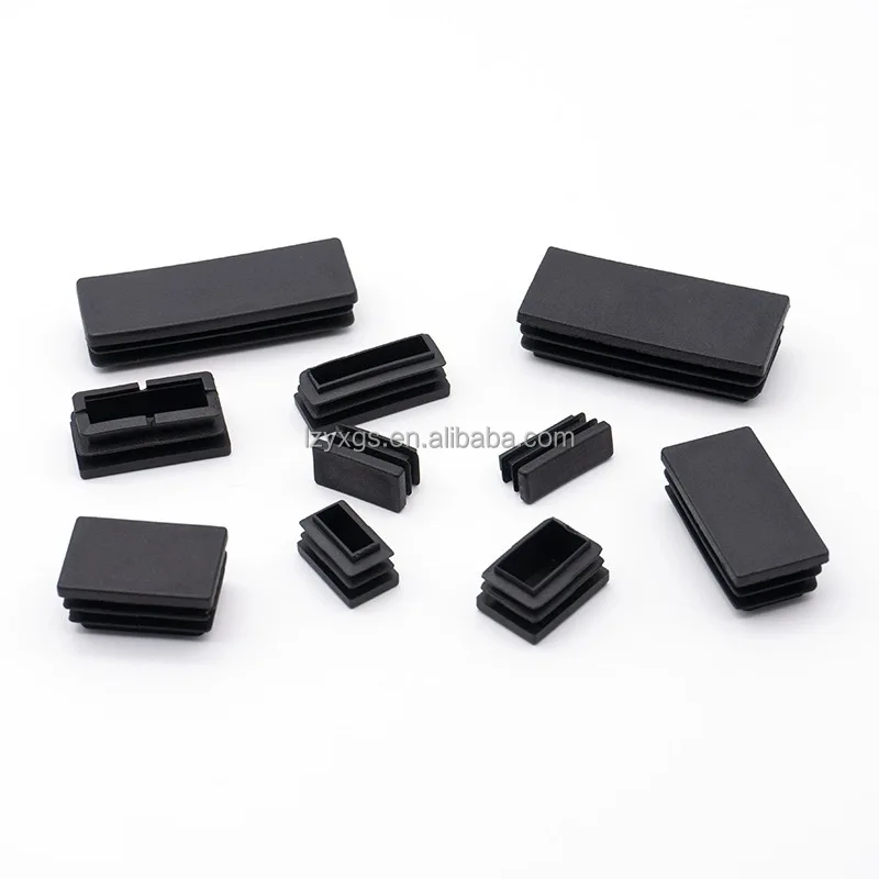10*50mm square hollow tube plug table chair sofa foot aluminum tube plug foot pad plug