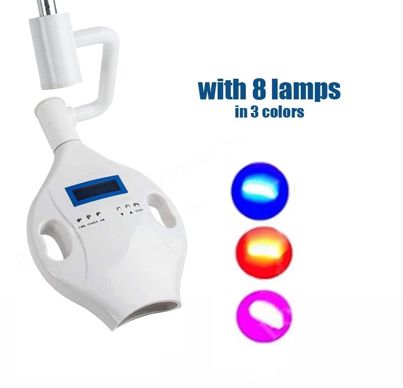 
3 colors and 8 LED lamps dental whitening laser / dental bleaching lamp /tooth whitening unit 
