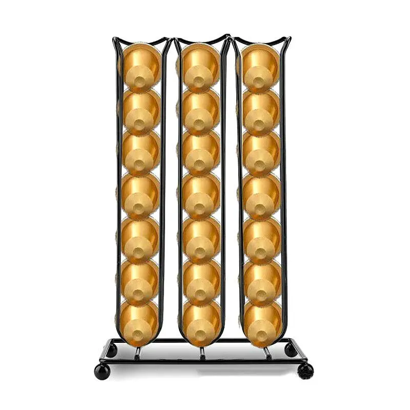 2022 hot sale Kitchen Coffee Pod Capsule Holder 6 compartments for 42 capsules Vertical capsule storage rack