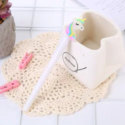 Детская шариковая ручка со светодиодной подсветкой и милым единорогом