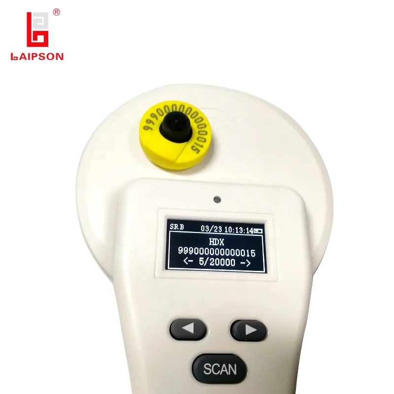 New White LF RFID Livestock Ear Tag Reader For Goat Cow Pig Farm