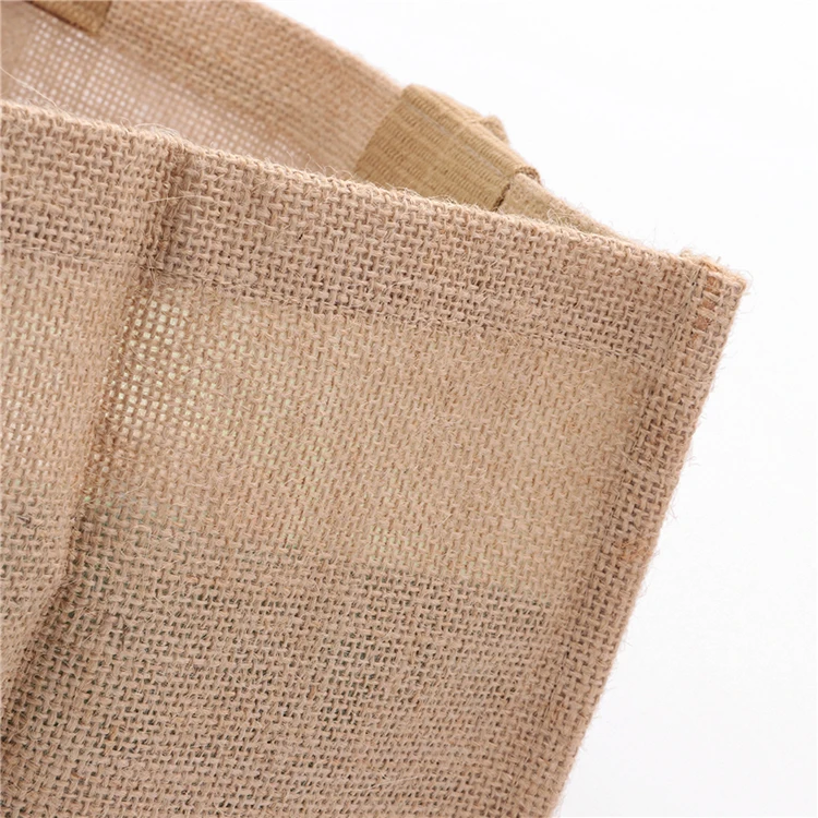 Wholesale custom printing reusable shopping tote fashion packing handbag jute bag