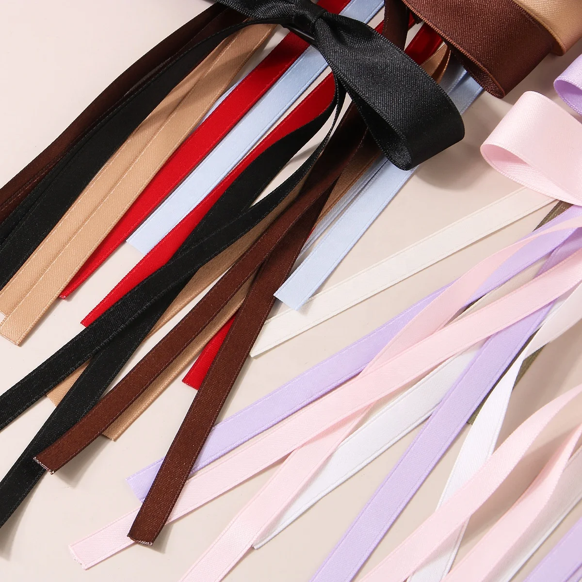 Custom Cloth Material Small Ribbon Bowknot Hair Accessories Clip Barrettes For Women