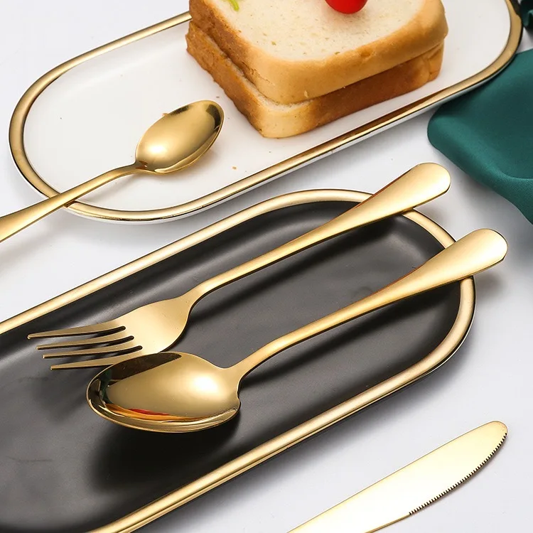 Wholesale 1010 Stainless Steel Knife And Fork Spoon Cutlery With Storage Rack Knife Fork Spoon Set