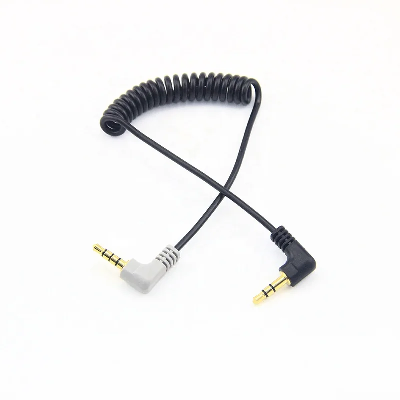 Черный 3,5 мм TRS до TRRS Кабель-адаптер для RODE VideoMicro VideoMic Go BY-MM1, трансфер из смартфона расположено таким образом, что микрофон напрямую