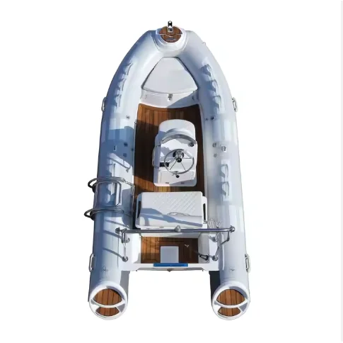 13ft Lake Dinghy Rowing RIB390 Semi Rigid Fiberglass Hull Inflatable Boat Hypalon/PVC Fishing Boat With Center Console