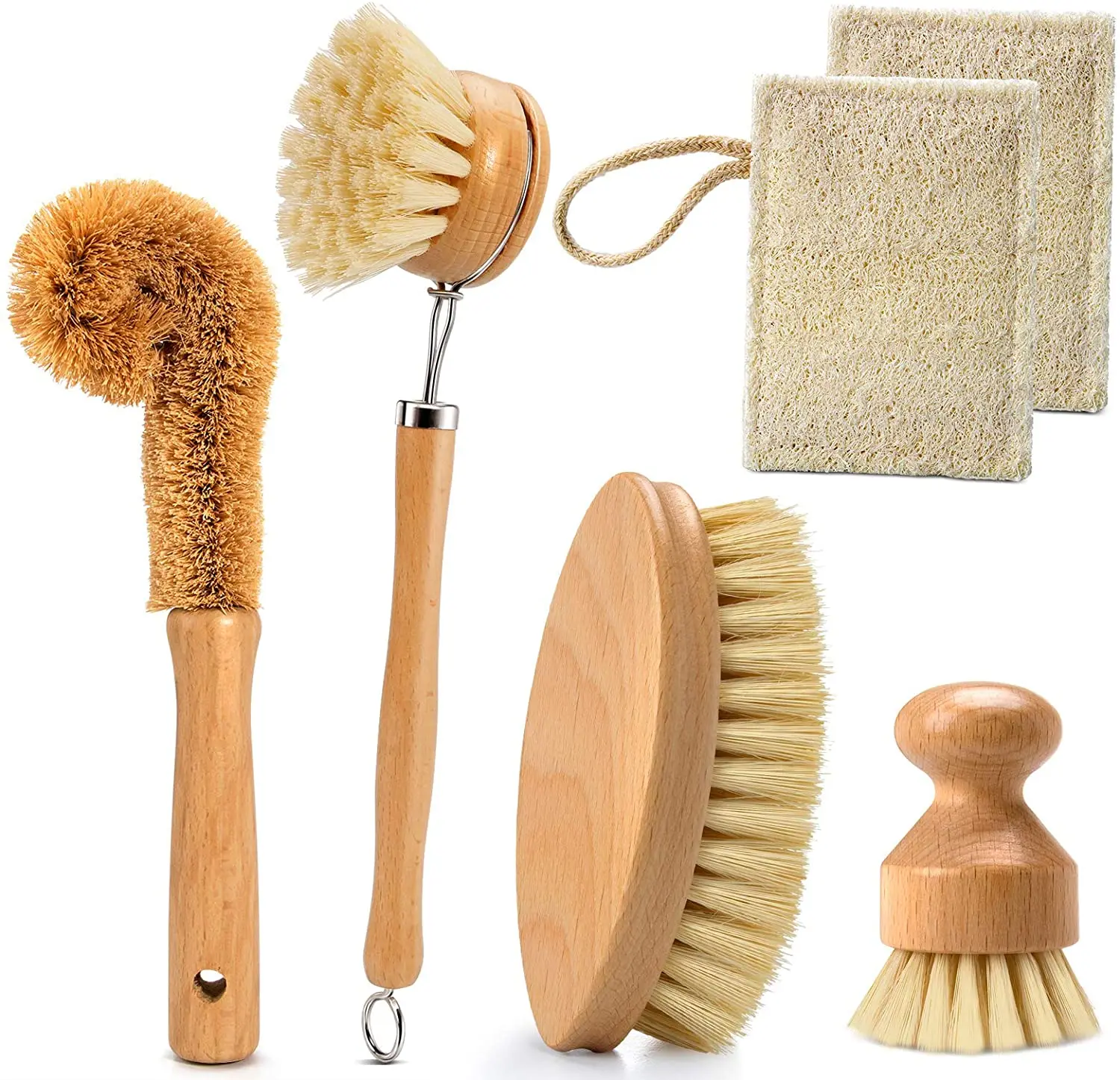 
6pcs Environmental Kitchen Cleaning Brush Set Dish Household Brush 