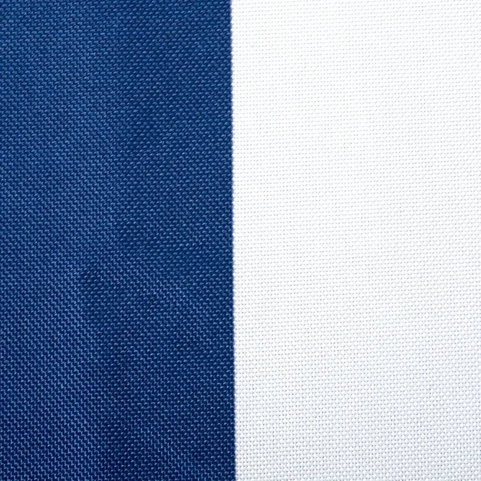 Outdoor Indoor Nautical Blue Cabana Stripe Printed Table Cloth Wipeble Waterproof Table Cloth With Zipper And Umbrella Hole