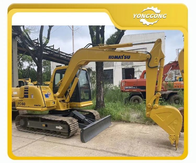 Б/у komatsu pc60-7 гусеничный экскаватор 6 лет тонный в Шанхае Китай (материк) продается ПК 60 60-7