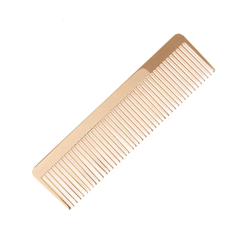 Metal Hair Comb Suppliers Golden Massage Base Teeth Barber Afro Bulk Curved Gold Plated Haircomb Small Combs For Horses