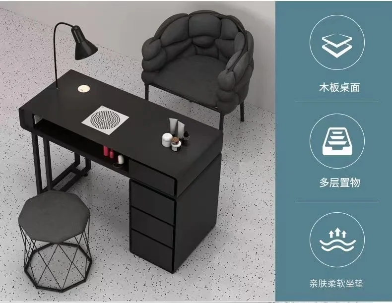 Nail Bar Desk Manicure Table Luxury Tufted Manicure Tables With Chair